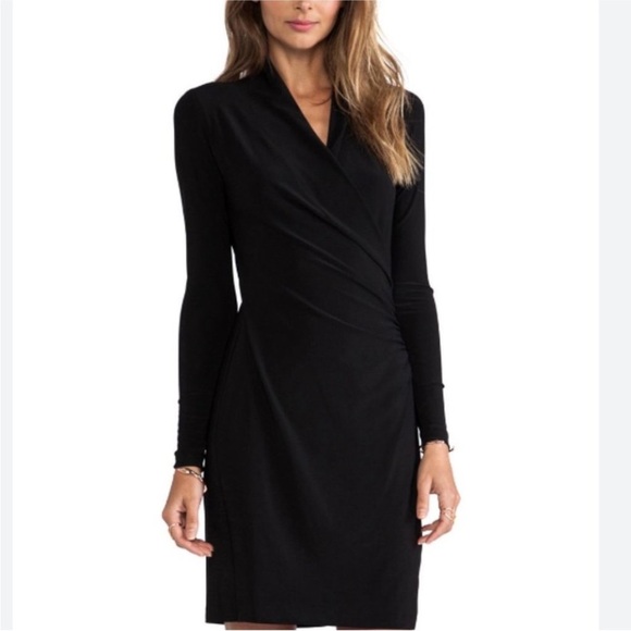 Norma Kamali - Long Sleeve Side Drape Dress - Black - Medium - New without tags - Picture 3 of 8